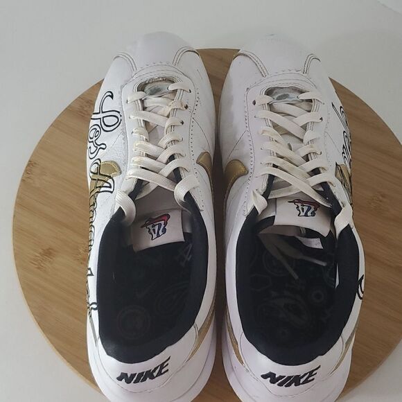 Nike Lunar Cortez 2022 All Star White Black Baseball Cleats Size 12.5 CV5565-101 - Picture 8 of 13